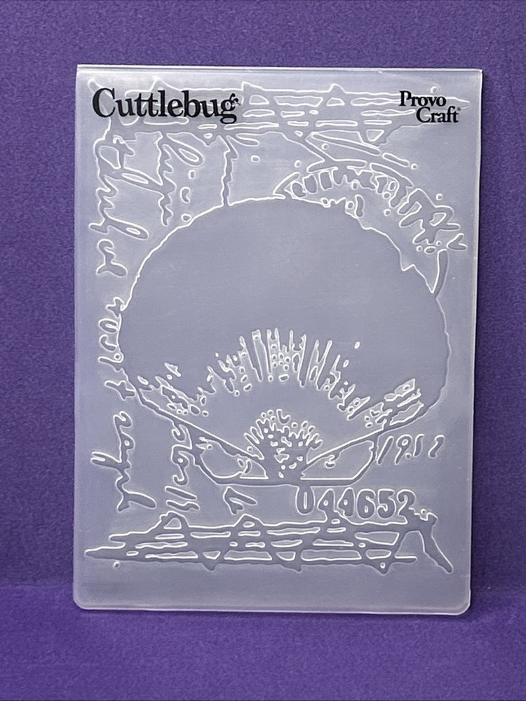 Shell Collage Embossing Folder Cuttlebug Provo Craft Card Making Scrapbooking