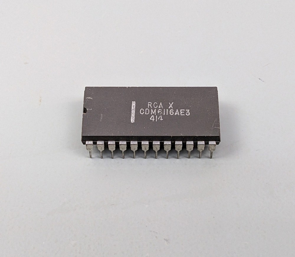 (6) RCA CDM6116AE3 SRAM ICs, 2048 x 8Bit