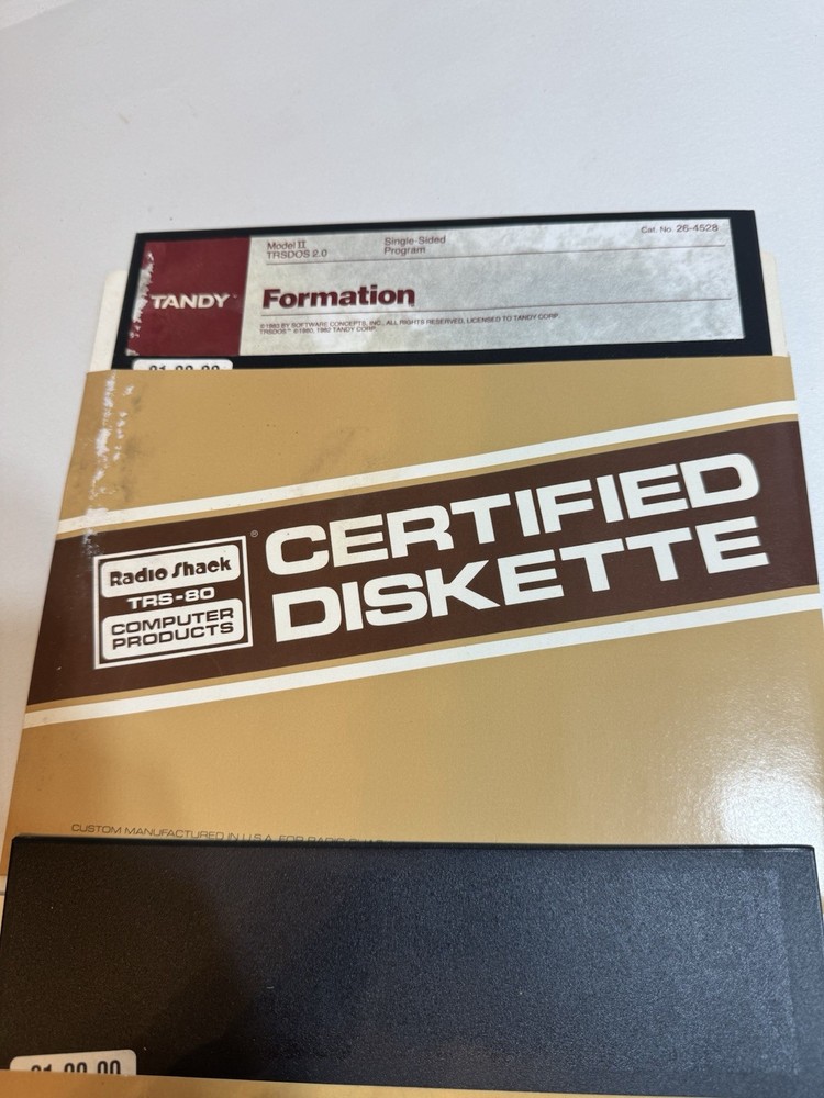 tandy radio shack formation software floppy disk