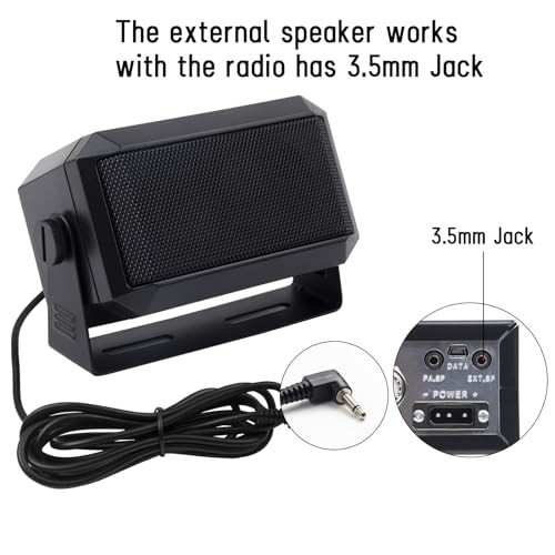 Rectangular External Communications Speaker for Ham Radio or CB & Scanners, 5