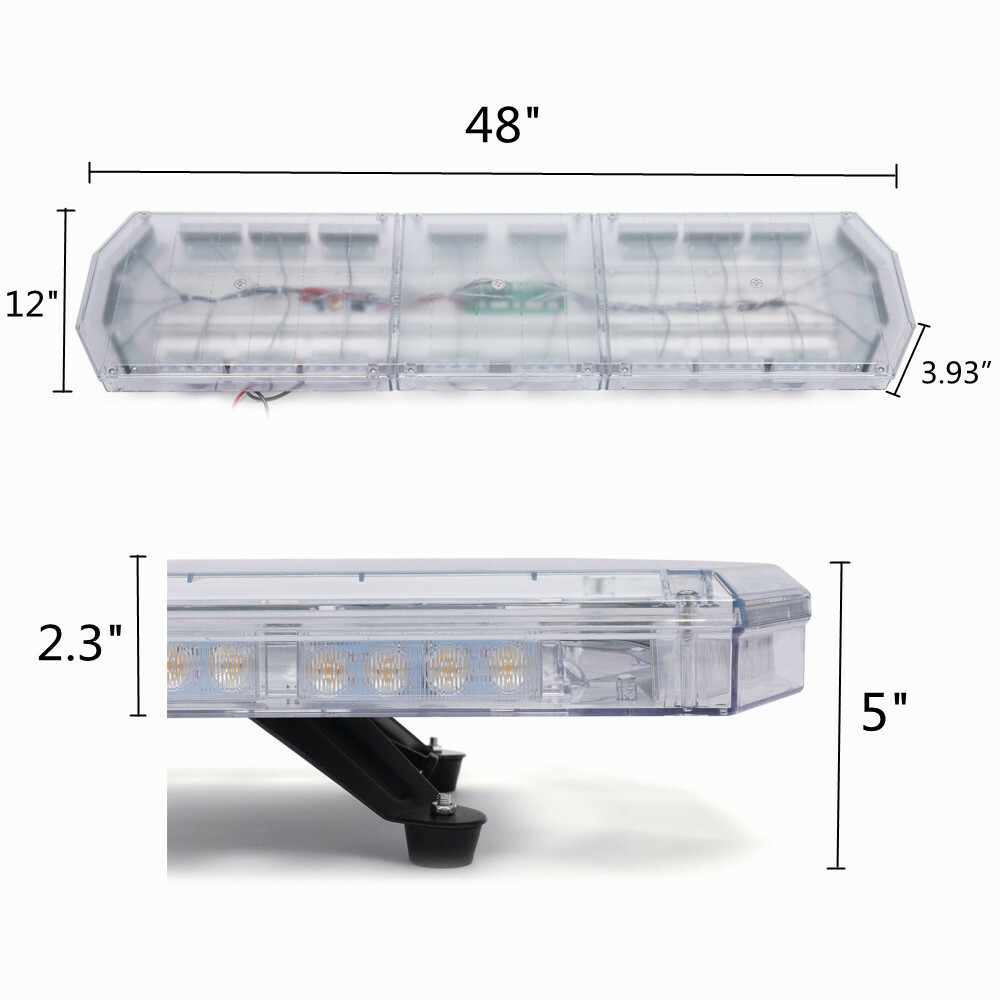 48" 88 LED Strobe Light Bar Emergency Beacon Warn Tow Truck Response Work Lamp