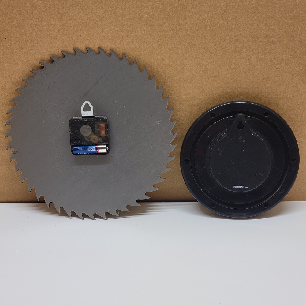 Skill Saw Original 10” Clock On Saw Blade & Salton Tuff Time Clock ( Both Work )