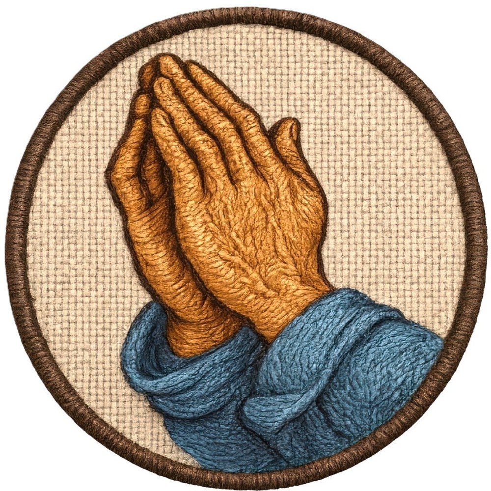 30 Custom Praying Hands Yarn Art Personalized Address Labels