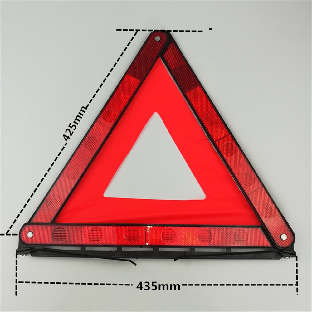 Reflective Triangle Warning Sign Car Hazard Road Emergency Breakdown Board Red