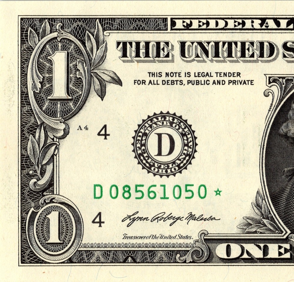 2021 D Star Note One Dollar Bill Regular Run Pack Note D08561050*