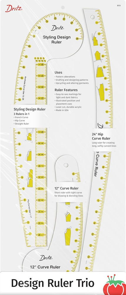 Sewing Ruler Set: Curve, Hip & Styling Design Rulers for Perfect Patterns