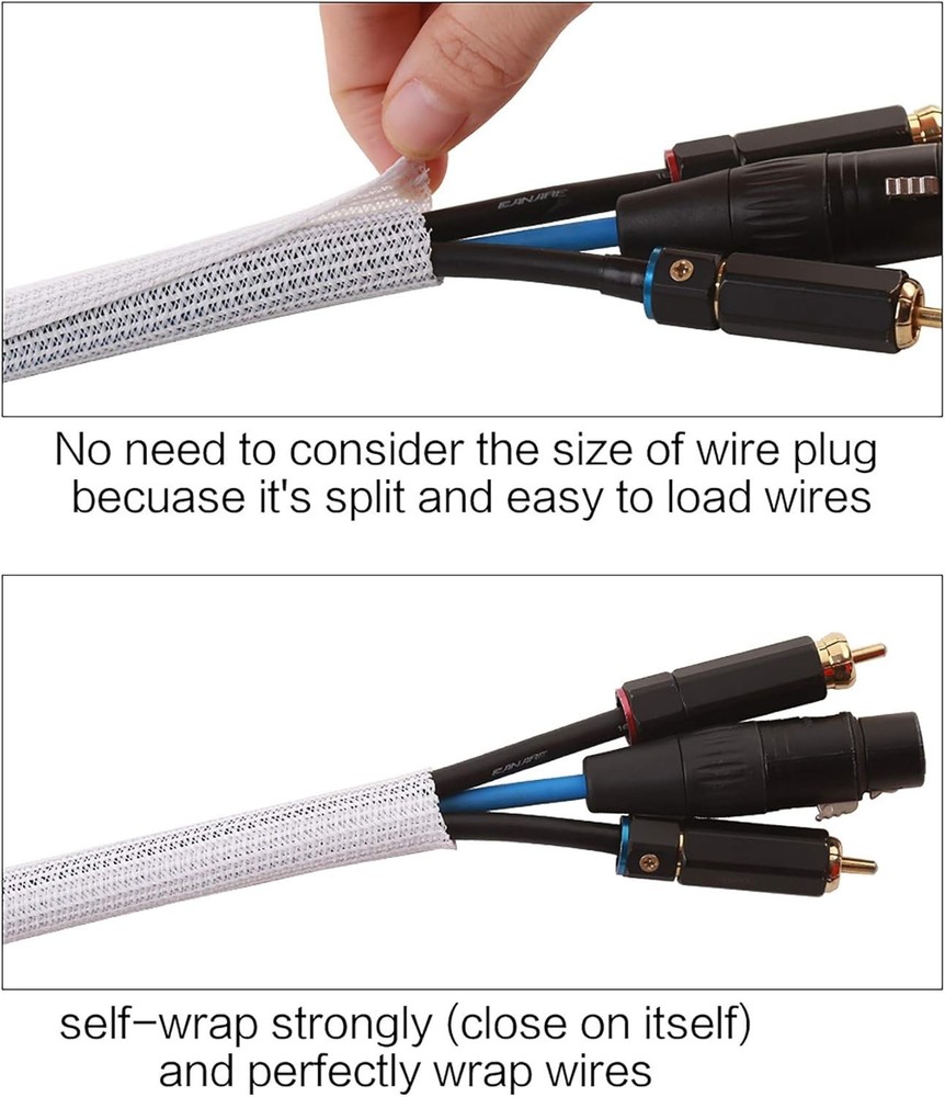 10ft Insulated Cord Protector with Split Design - Safe & Stylish Cable Sleeve