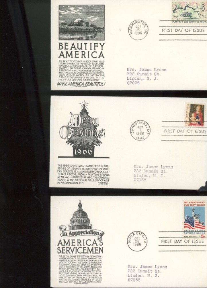 CS Anderson Cachets fdc 72 set d (ip