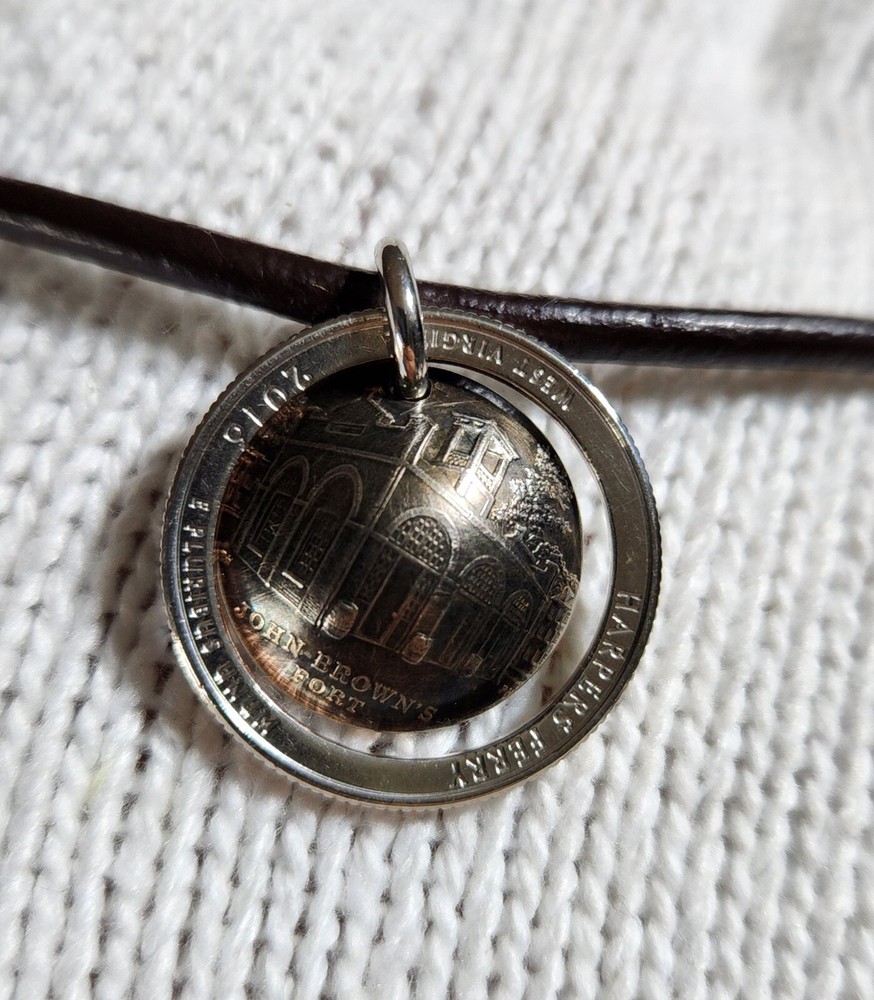 US QUARTER Coin Pendant  Only Very Beautiful