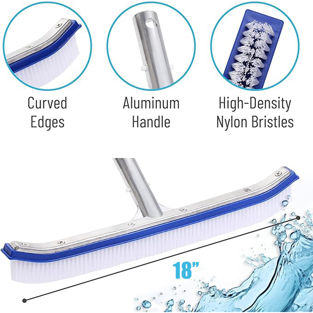 Pool Floor Wall Cleaning Tool Pool Swimming Pool Brush Broom Algae Removeable