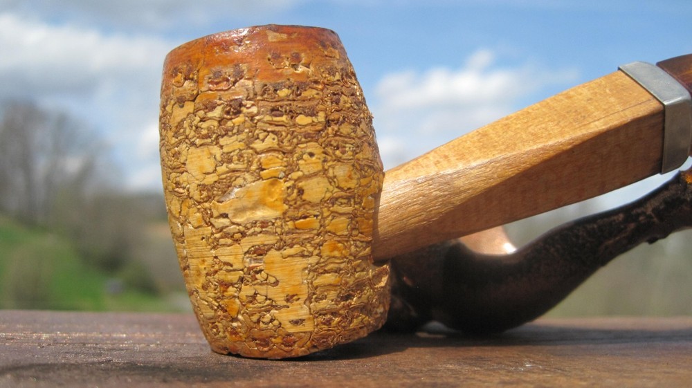 Unbranded Bent Corn Cob Smoking Estate Pipe 5.5" L