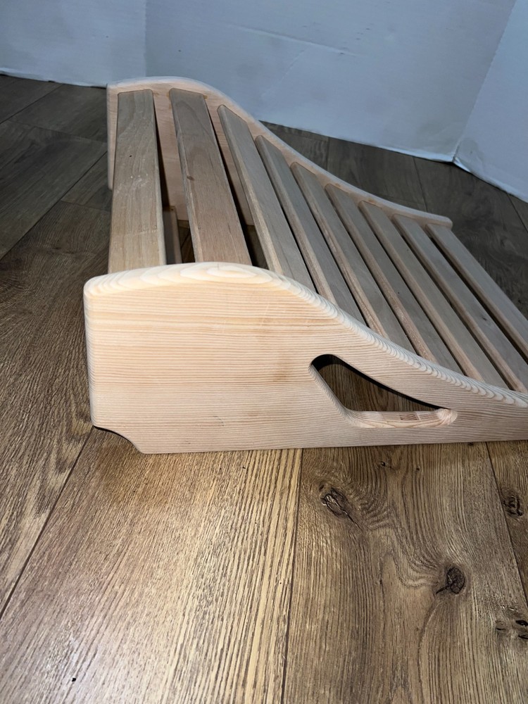 Sauna Backrest – Ergonomic Wooden Sauna Back Support (Hemlock)