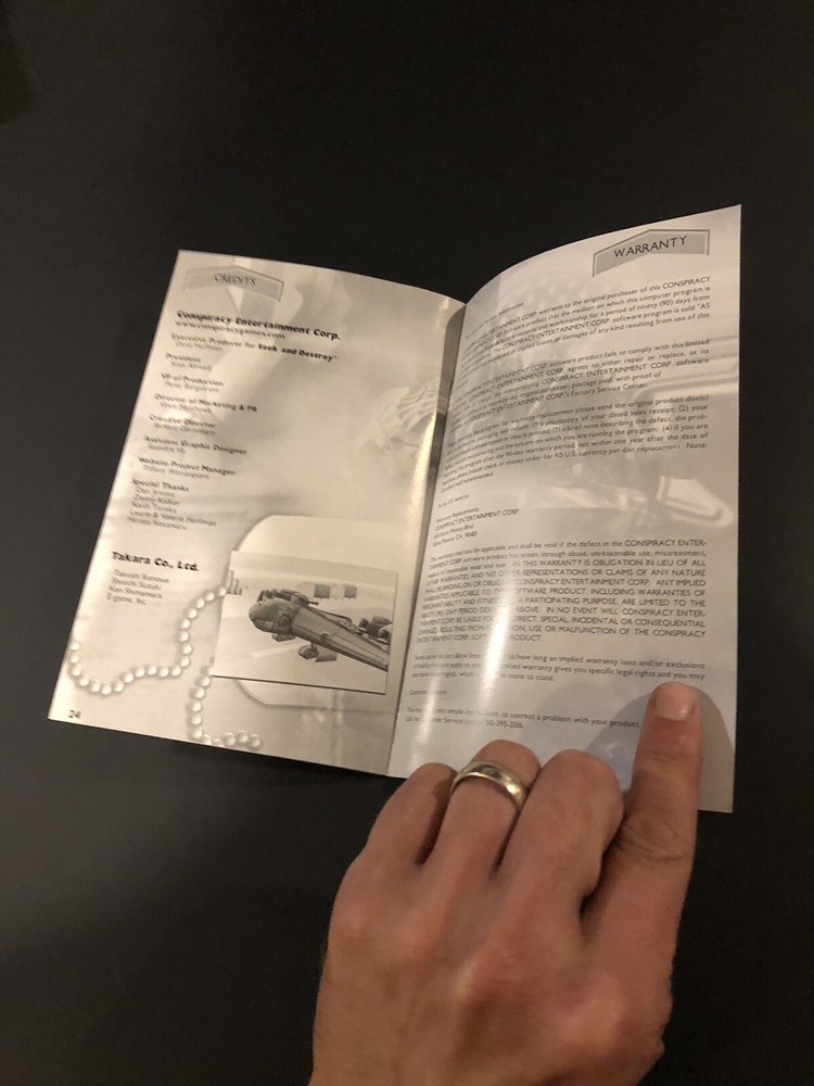 seek and destroy ps2 manual Only
