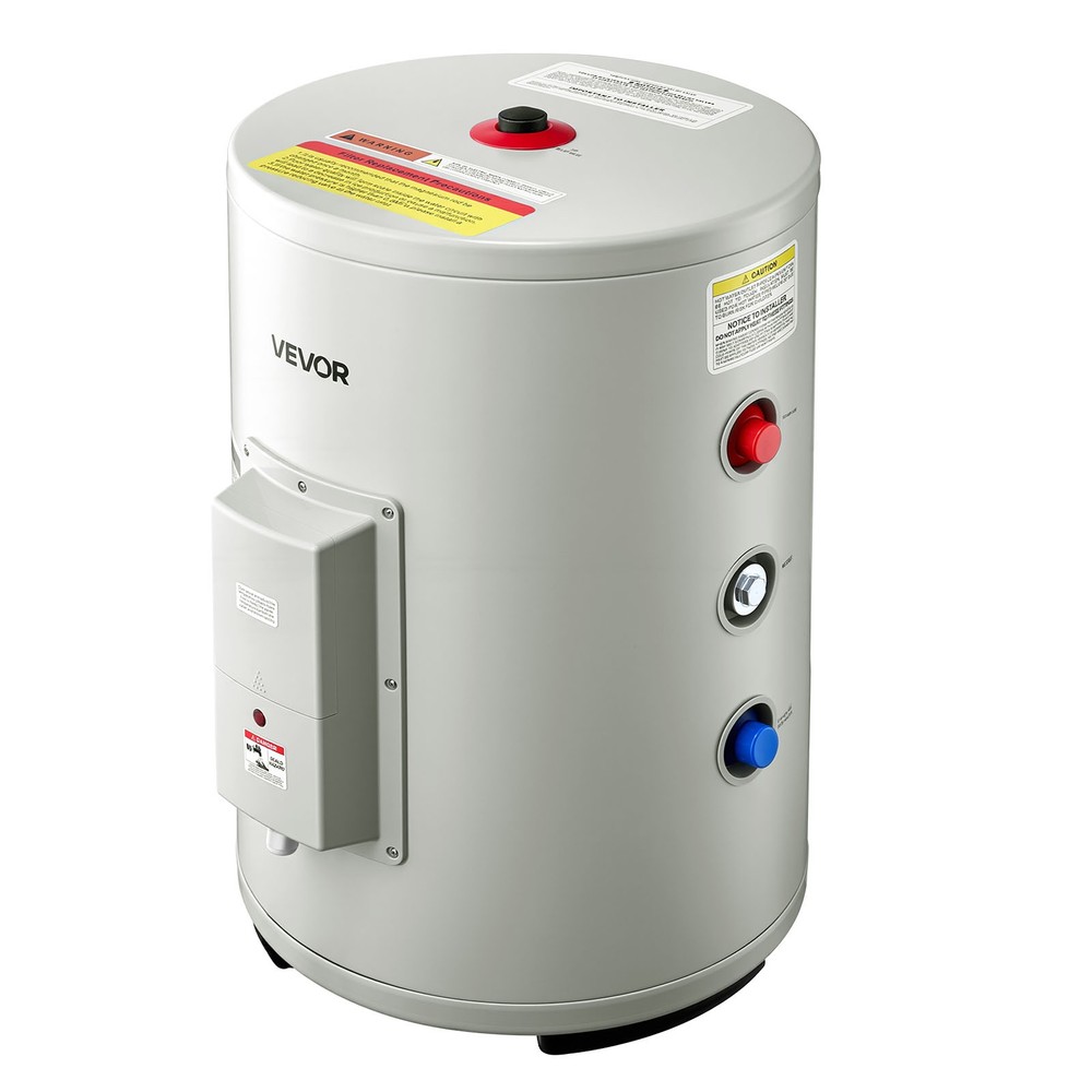 VEVOR 12 Gal Electric Tank Hot Water Heater 1600W 120V Point of Use T&P Valve
