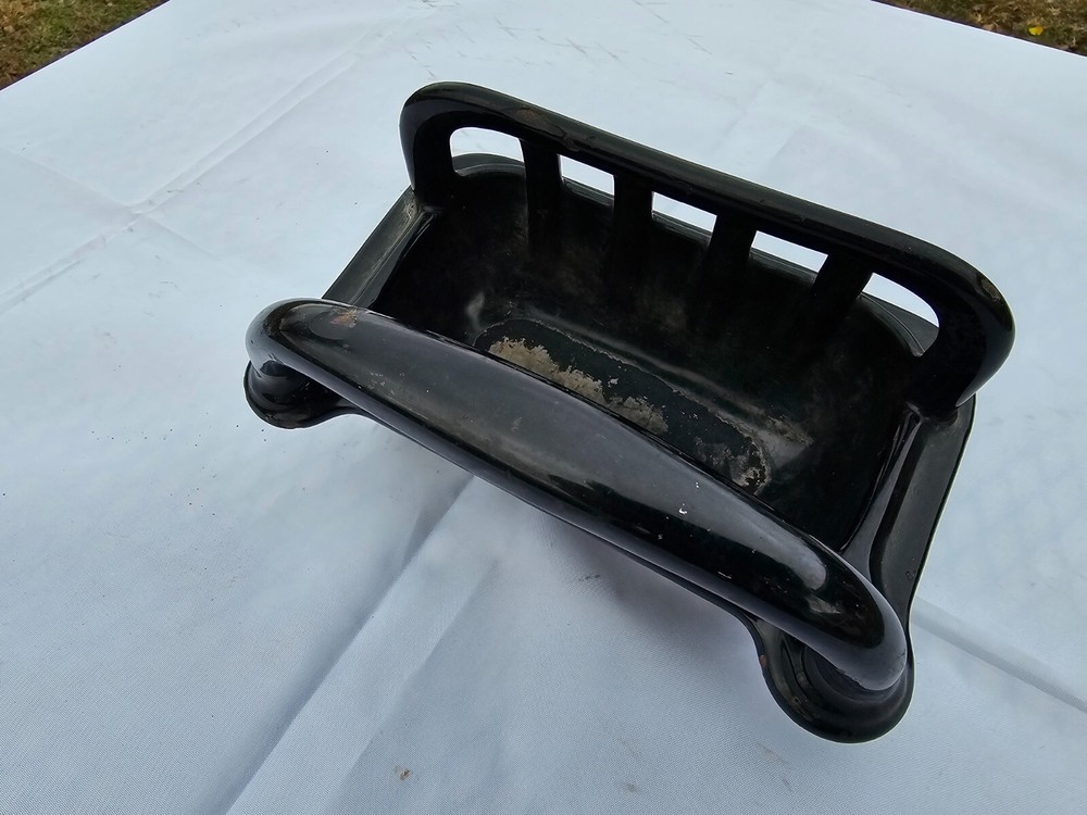 Rare!! Black Cast Iron Soap Dish In Wall!!