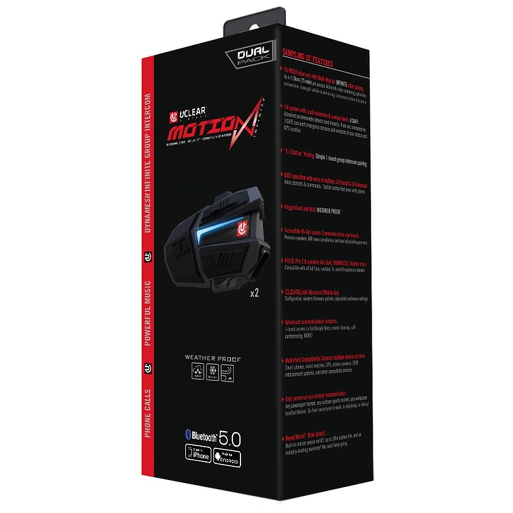 UCLEAR Digital Motion Infinity Helmet Communication System (Dual Kit)
