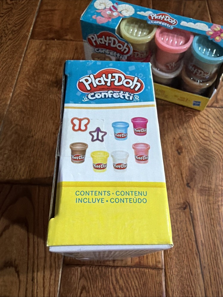 Play-Doh Confetti Compound Collection 6 Pk With 2 Tools New X 2