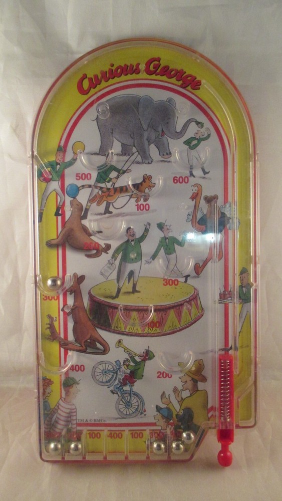 Curious George Handheld Pinball Bagatelle Game