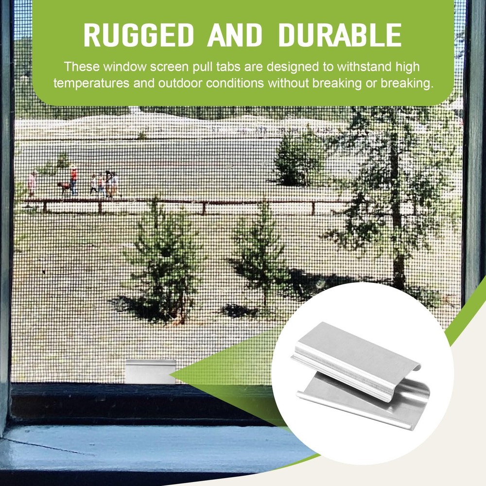 30 PCS Window Screen Pull Tabs Replacement, Durable Window Screen Spline Chan...