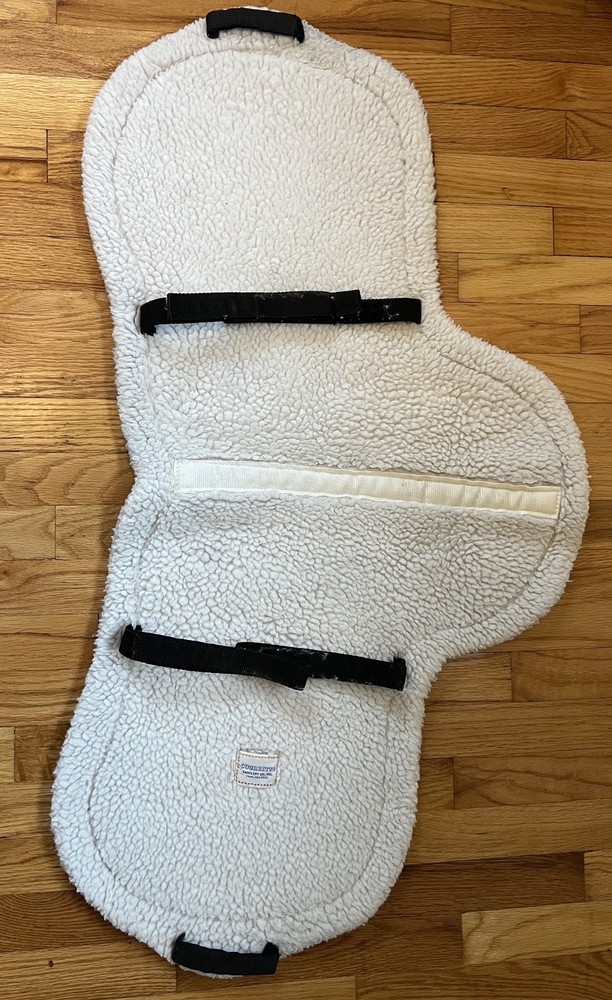 White Fitted English Saddle Pad - Courbette