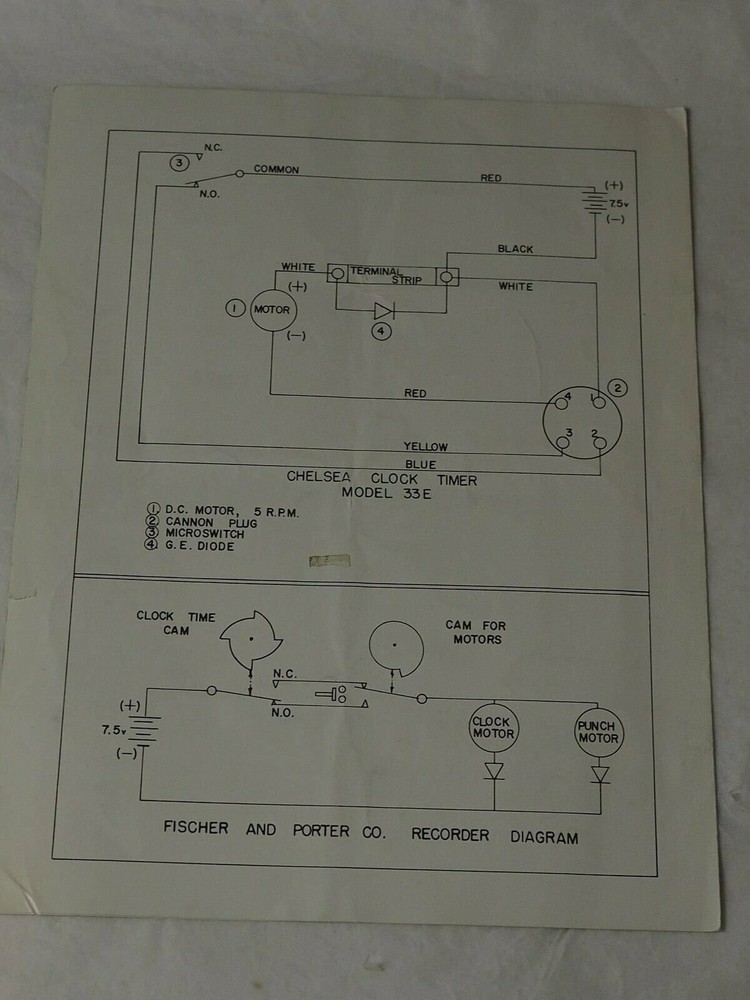 CHELSEA Model 33E Electro Mechanical TImer Operation Booklet circa 1940