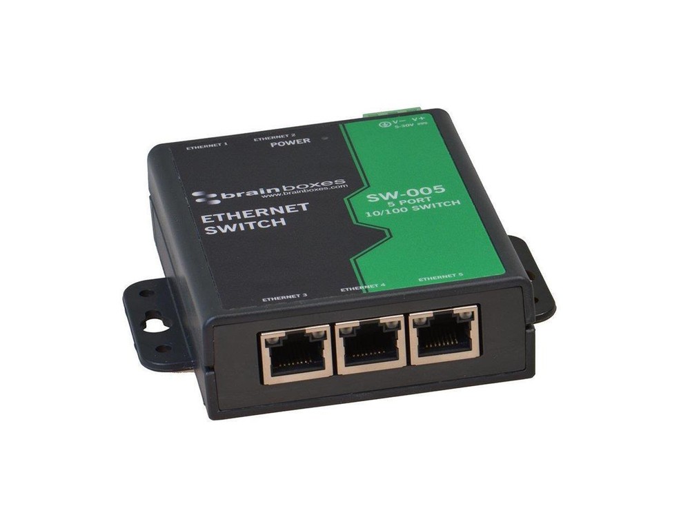 Brainboxes SW-005 Unmanaged Ethernet Switch 5 Ports