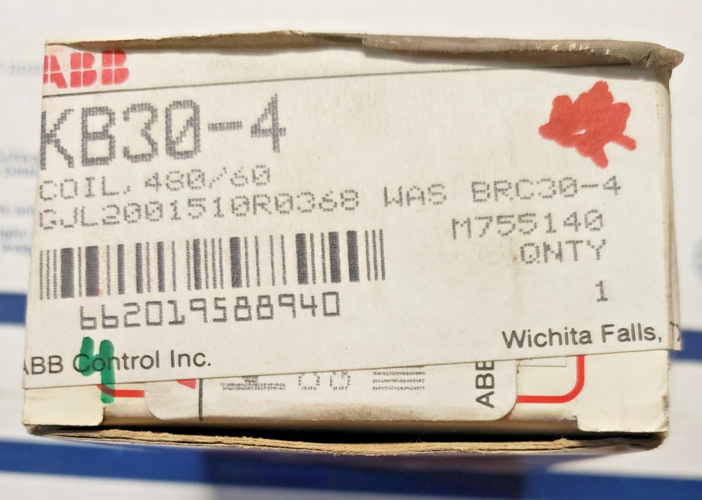 ABB RC75-4 COIL, 480 V