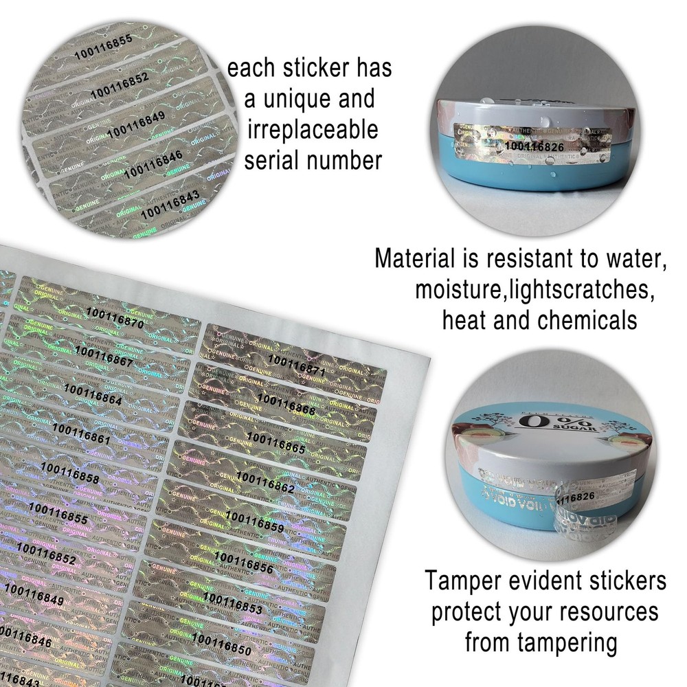 360 pcs Tamper Proof Hologram High Security Seal with Unique Sequential Serial
