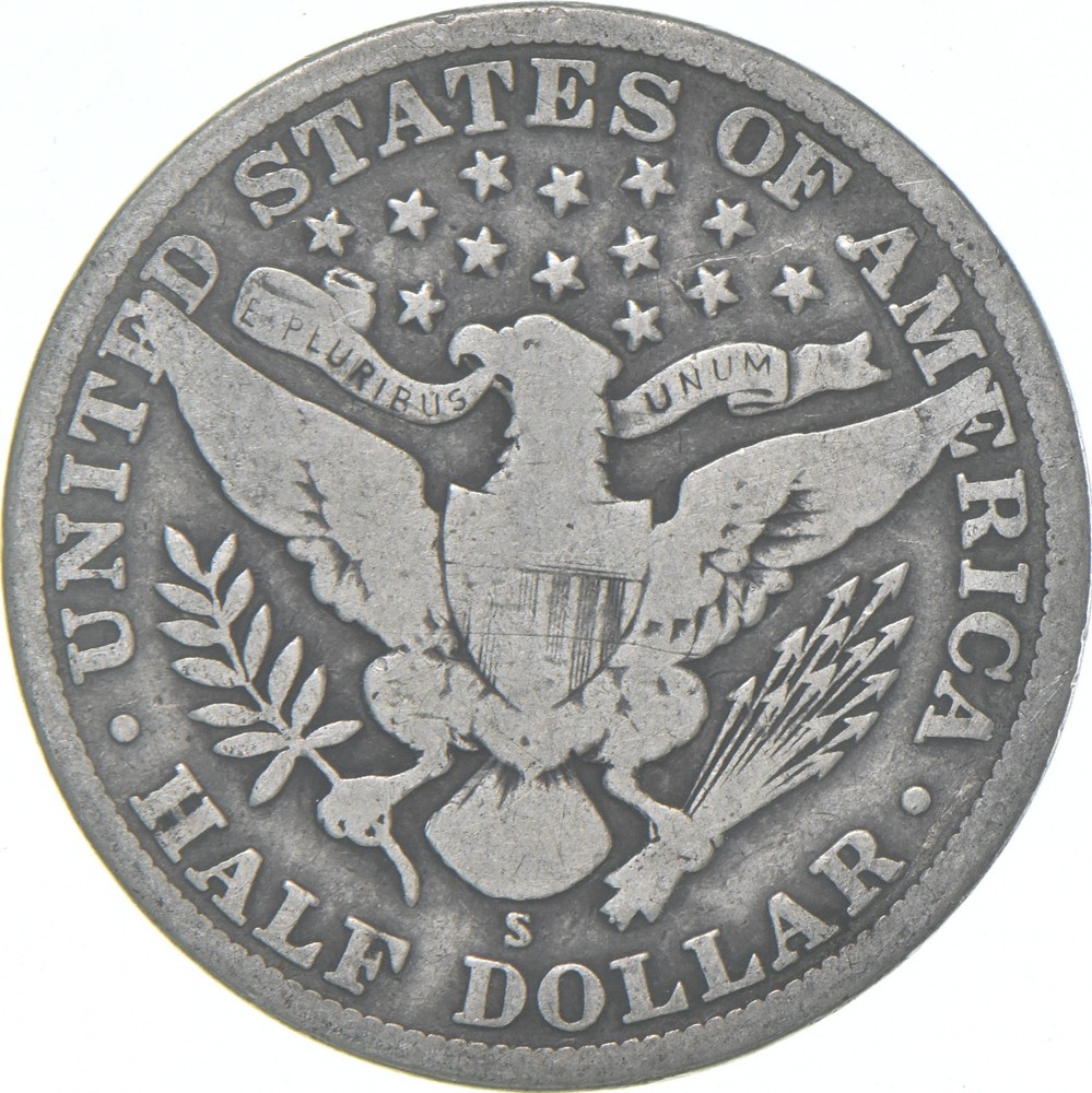 1914-S Barber Half Dollar Average Circ