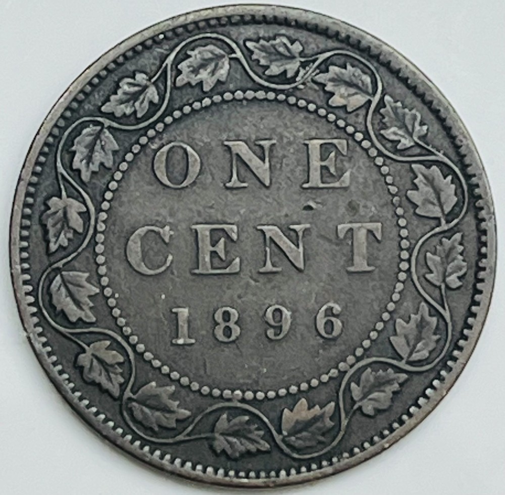 1896 Canada Cent KM# 7 Circulated Condition