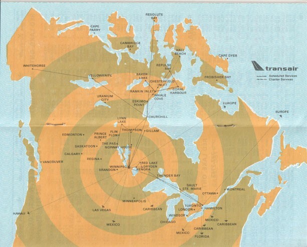 Transair timetable 1976/05/25