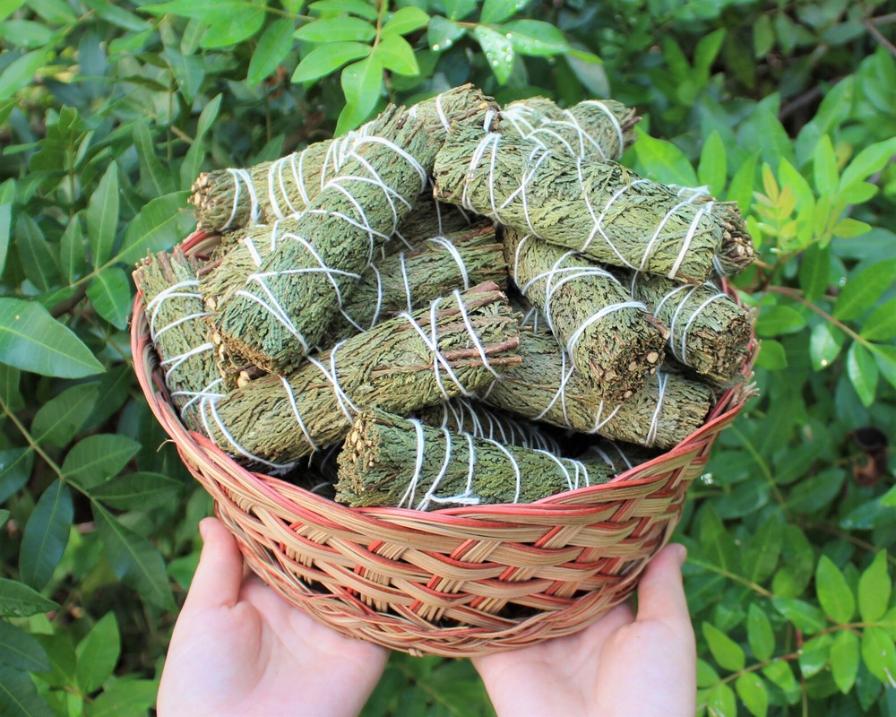 Cedar Sage Smudge: 3 Stick Value Pack! (Herb, House Cleansing Negativity Removal