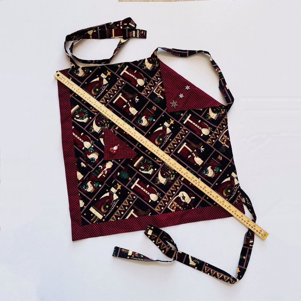 Apron Christmas Pattern with Pocket Cotton E1-771