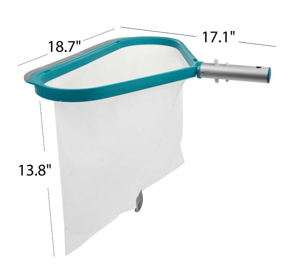 Mainstay 19" Deluxe leaf rake, H.duty, solid aluminium, deepNET, swimming Pool