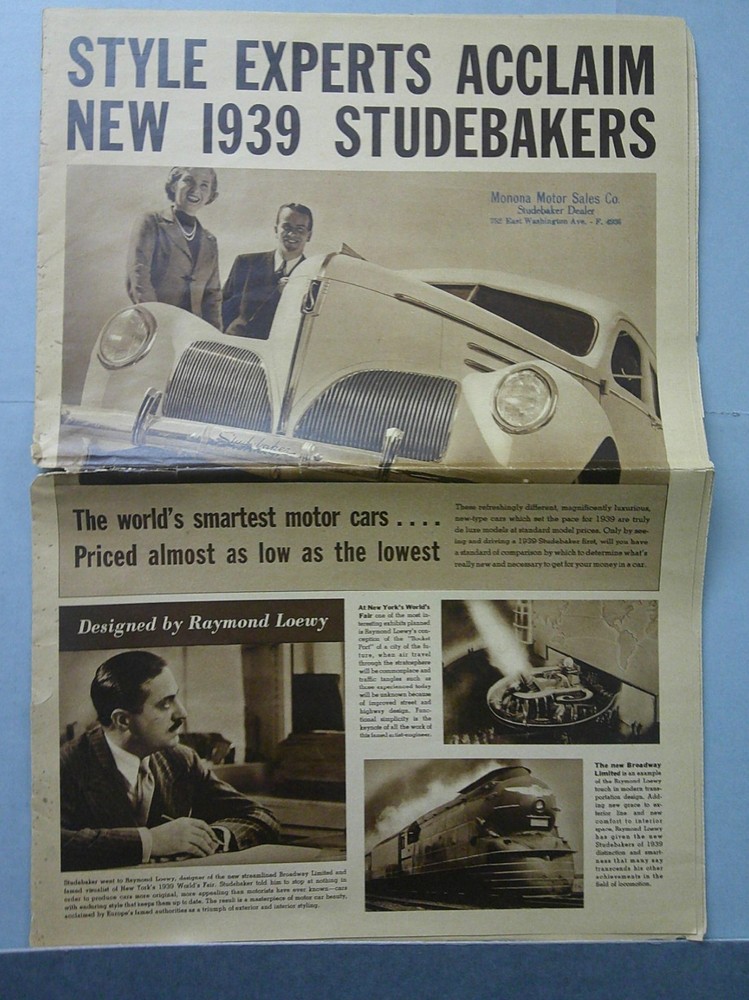 1939 Studebaker Sales Folder