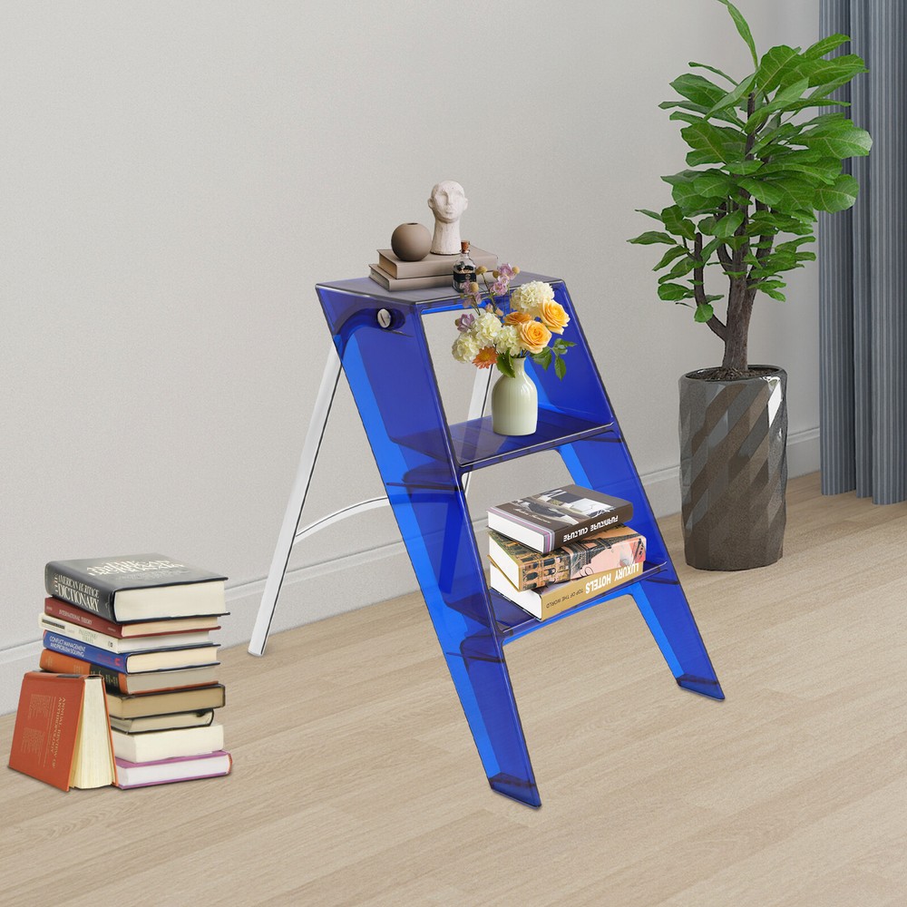 3 Step Ladder Folding Step Stool Modern Folding Step Stool for Adults 44*52*63cm