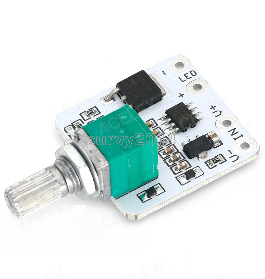 LED Constant Voltage Dimmer Module + Switch Board Brightness Knob For Strip