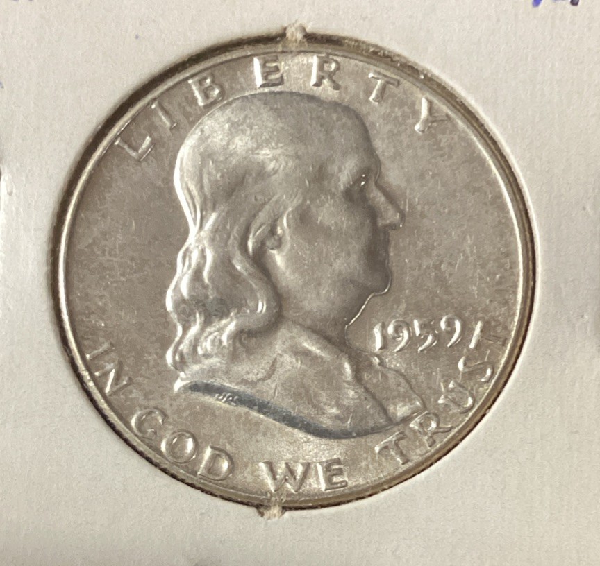 1959 Franklin SILVER Half Dollar Uncirculated
