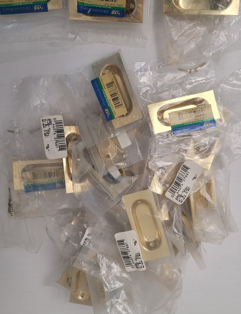 H. B. IVES Schlage 22B3 Flush Pull Solid Brass New for Sliding Door