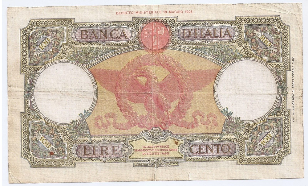 ITALY 100 lire 1934