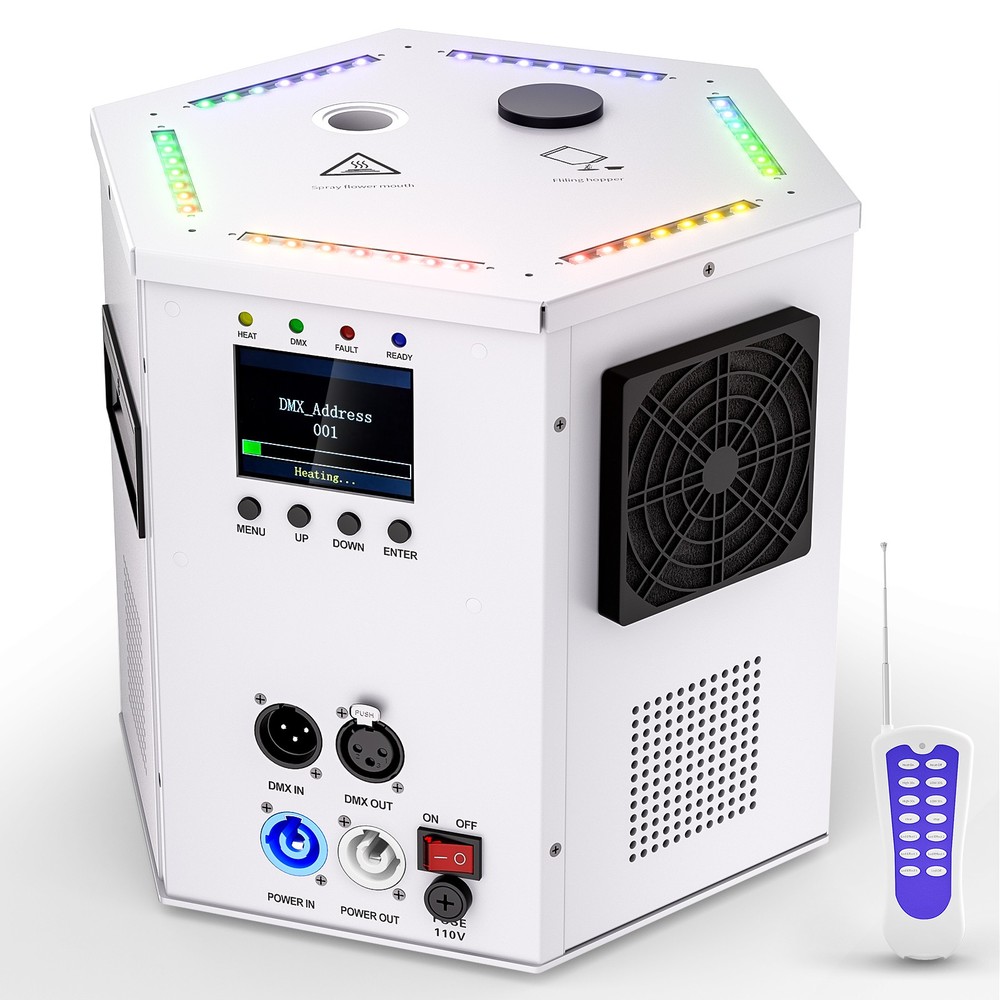 1200W Cold Spark Machine(Black/White) Stage Effect DMX Firework DJ Event Wedding