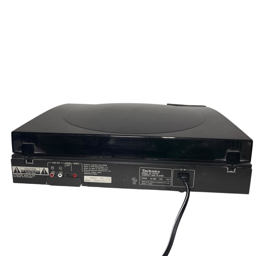 Technics Model SL-PC505 Black Home Audio Multi-Compact Disc Player 1991