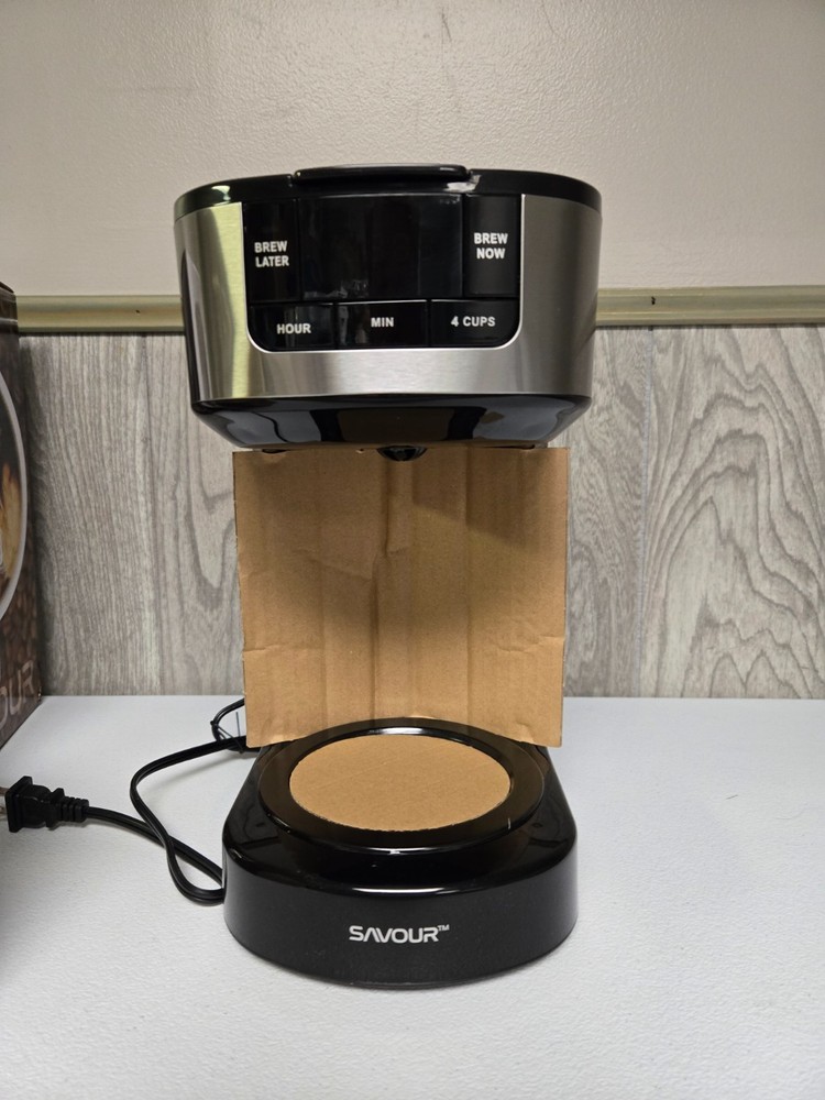 12-Cup Programmable Coffee Maker Ac-Powered Brewing Machine, Black