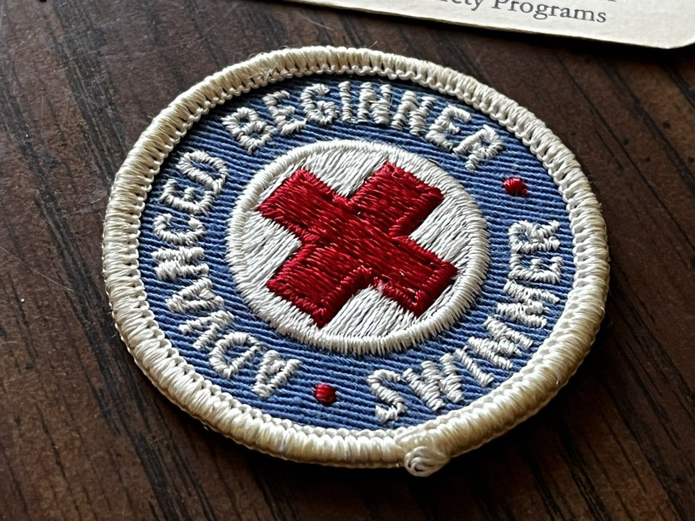 1975 American Red Cross Swimmer Advanced Beginner Patch
