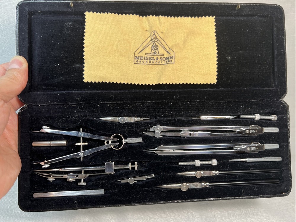 Vintage Meisel & Sohn Precision Engineering Drawing R7 Drafting Set