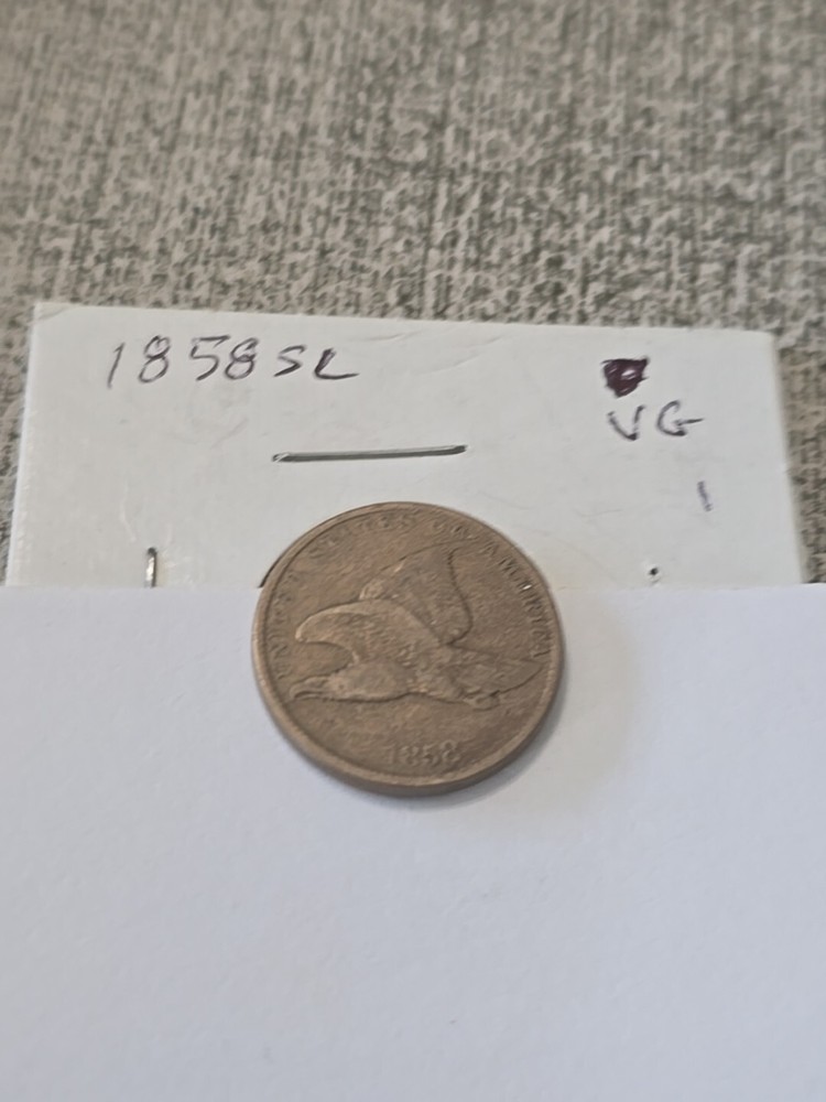 1858 Flying Eagle Penny Cent SL VG Listing 1
