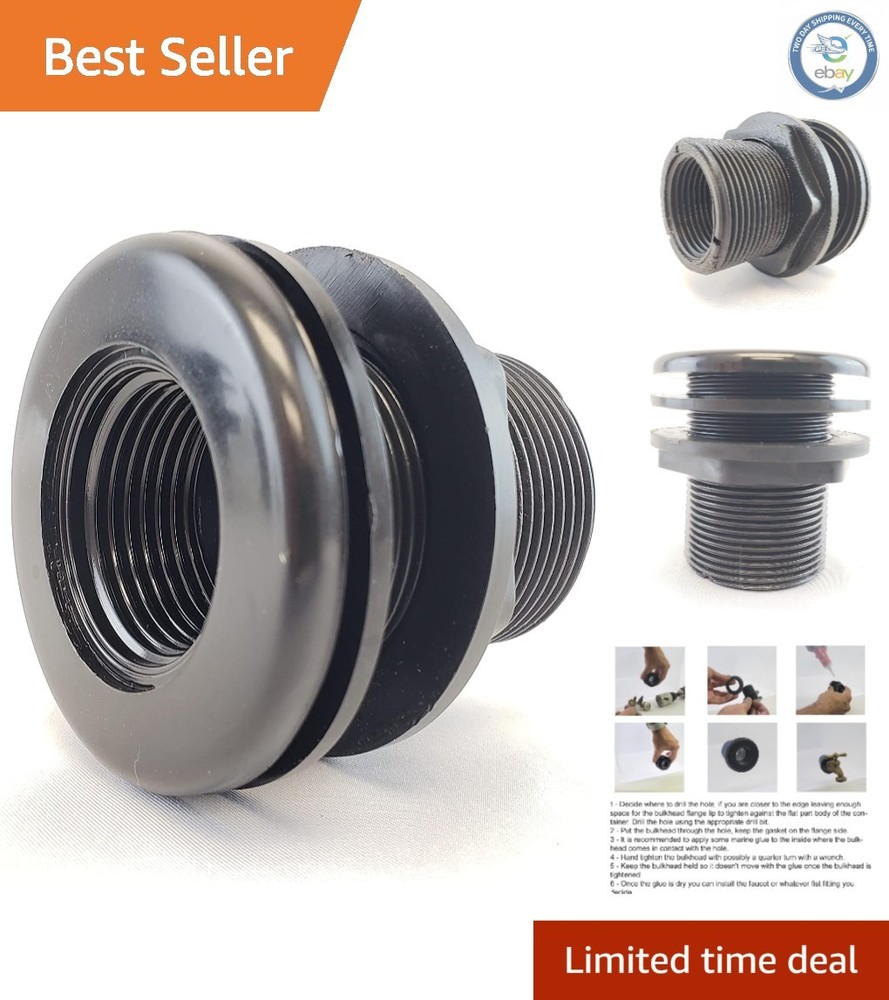 Comprehensive 1-Inch Double Threaded Bulkhead Kit – All-in-One Plumbing Solution