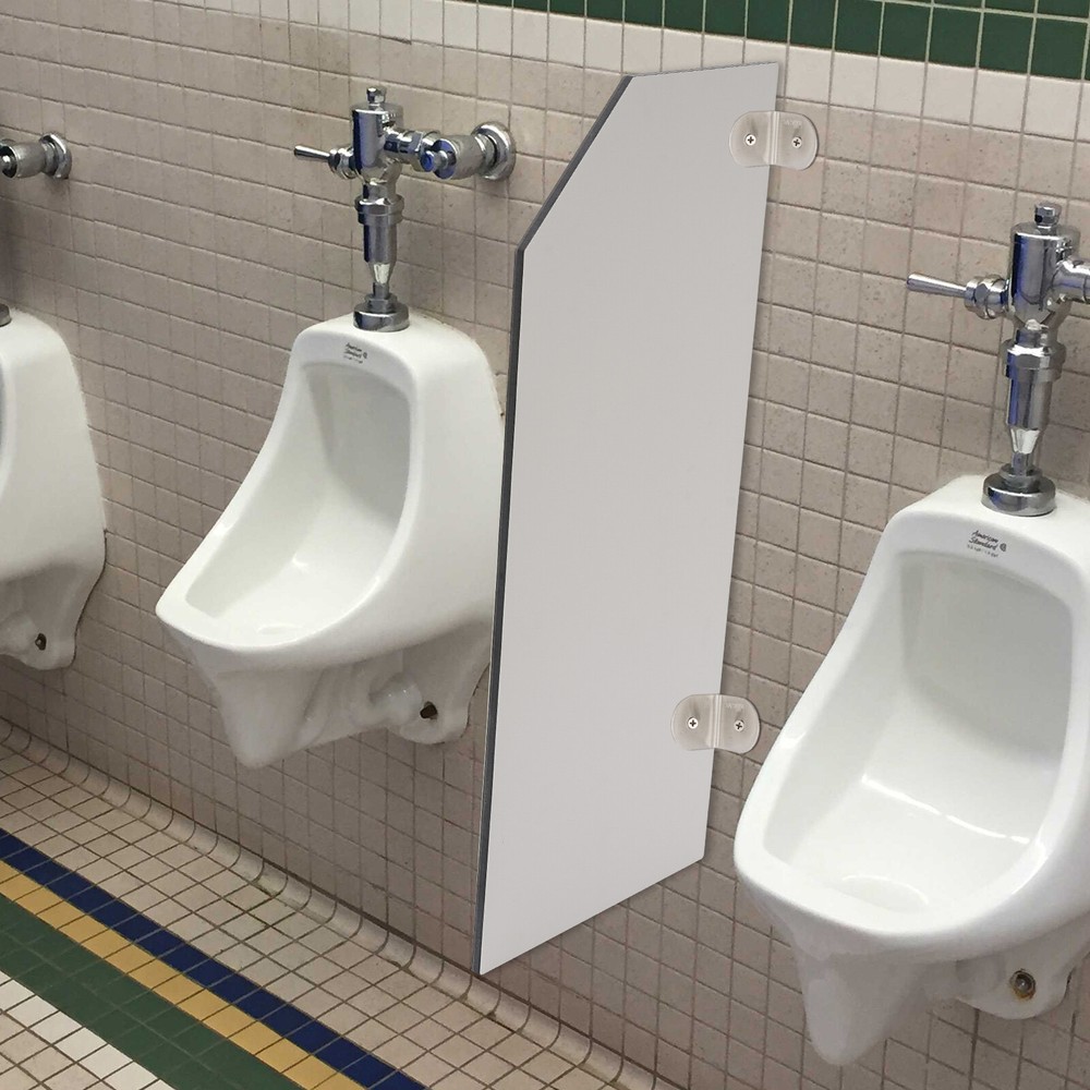 Wall-Mounted Urinal Partition Panel with Bevel Angle for Privacy