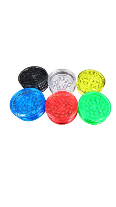 X6PC Plastic Mix Clear Colored Herb Grinder 6pcs