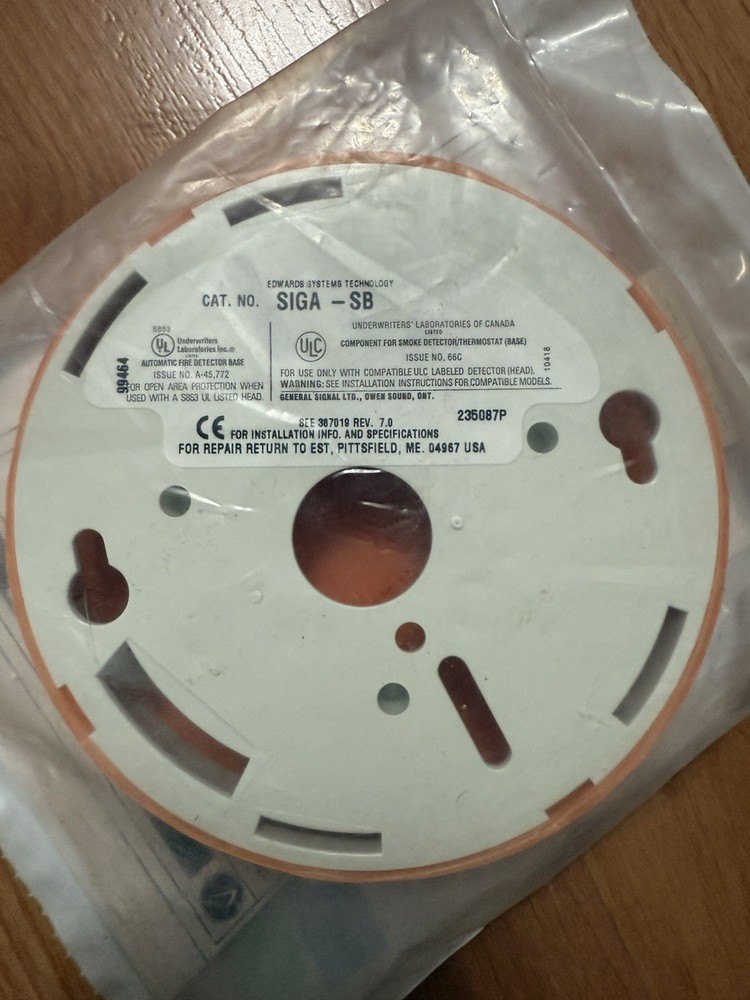 EST SIGA-SB AUTOMATIC FIRE DETECTOR BASE